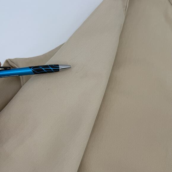 Eileen Fisher L Brushed Stretch Cotton Twill Stand Collar Barn Shacket STAINS - Picture 8 of 14